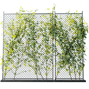 Artificial Ivy Fence Panels 3D 3D model image 1 