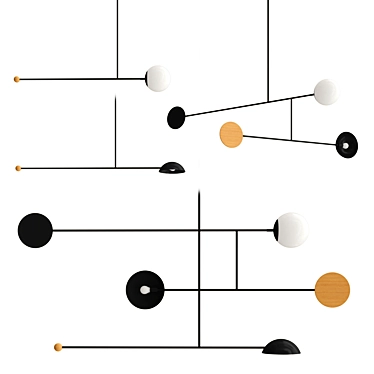 Modern Designer Lamp Collection 3D model image 1 