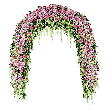 Elegant Wedding Arch Structure 3D model image 1 