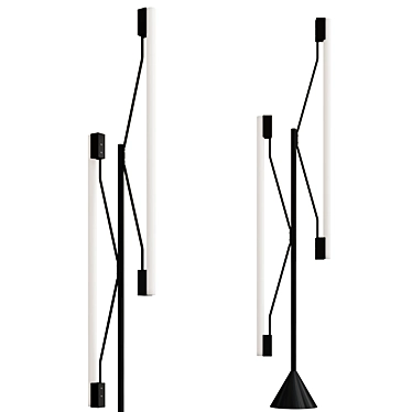 SLEEK TUBULAR FLOOR LAMP 3D model image 1 