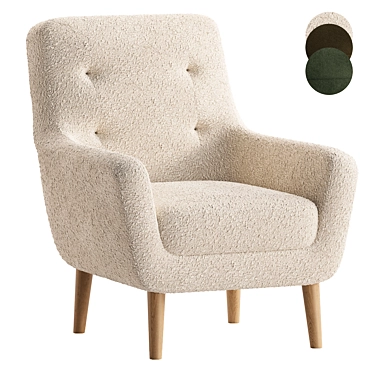 Vitio Gene Gray Armchair Collection 3D model image 1 
