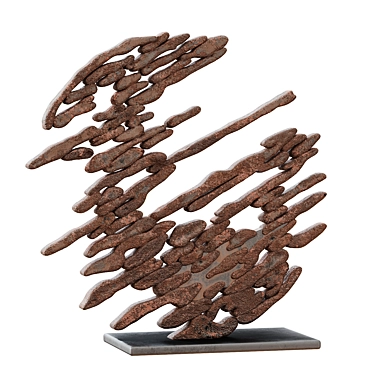  Steel Shell Fragments Sculpture 3D model image 1 