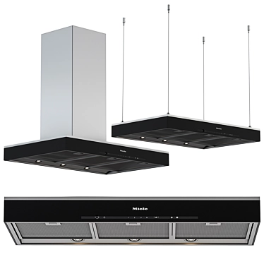 Sleek Miele Range Hood 3D model image 1 