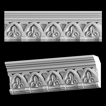 Decorative Curtain Rod К020 3D model image 1 