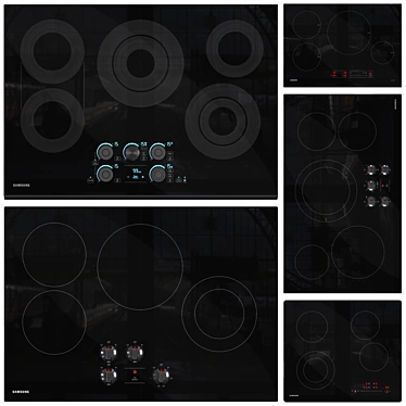 Samsung Induction Cooktop Collection. 3D model image 1 