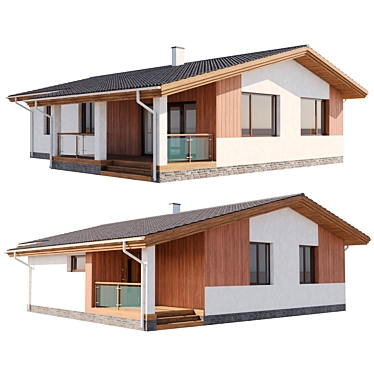 Rural House with Millimeter Units 3D model image 1 