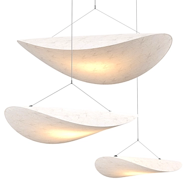 Sleek & Contemporary Tense Pendant 3D model image 1 
