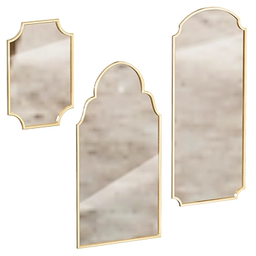 Cazarina Mirror Set Trio 3D model image 1 