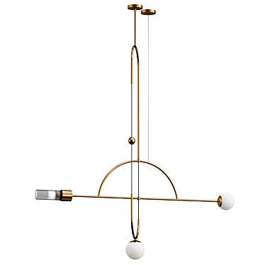 Elegant Tortona Suspension Lamp 3D model image 1 