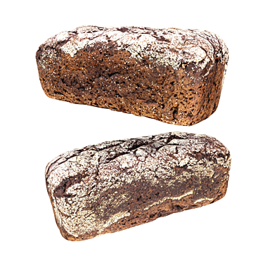 Dark Rye Bread Roll 3D model image 1 