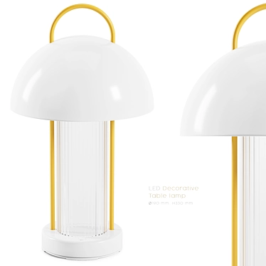 IKEA SOMMARLANKE Yellow Glass Table Lamp 3D model image 1 