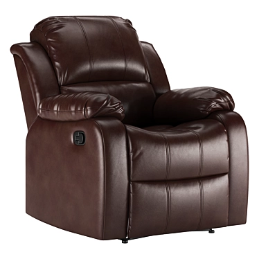 Luxury Modena Vegan Leather Recliner 3D model image 1 