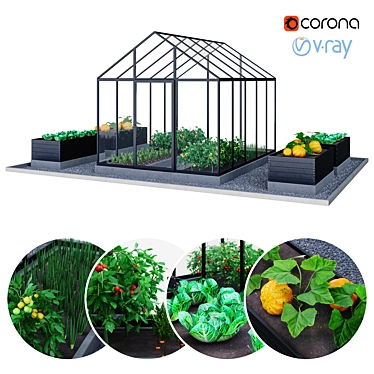 Greenhouse Kitchen Garden 2014 Mode 3D model image 1 