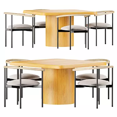 Modern Dining Set by Insideweather 3D model image 1 