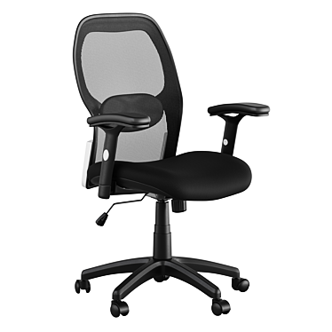 Title: Mesh Back Fabric Office Chair 3D model image 1 