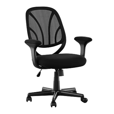 Title:  Mesh Back Office Chair with Fabric Seat 3D model image 1 