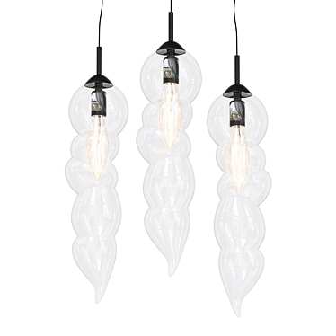 Modern Glass Pendant Light 3D model image 1 