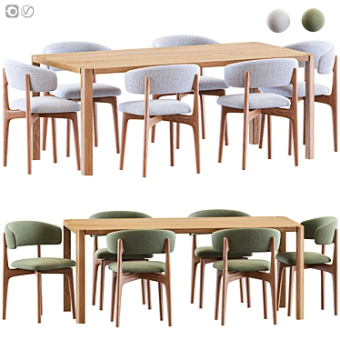 Egadi 21 Chair, 1140 Table 3D model image 1 