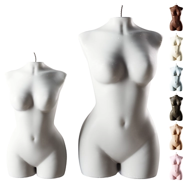 Hourglass Sisters Figure Candles 3D model image 1 