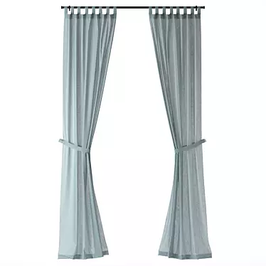 IKEA LENDA 260cm Curtain Set 3D model image 1 