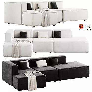 BASECAMP XL Modular Modern Sofa 3D model image 1 