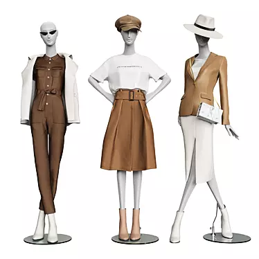 Mannequin Collection for Store Decor 3D model image 1 