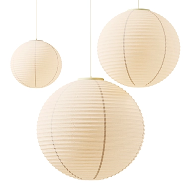 Vitra Akari Paper Pendant Lights 3D model image 1 