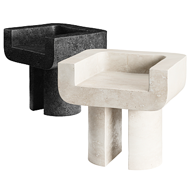 Solid Stone M_001 Chair 3D model image 1 