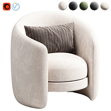 Fernie Chair: Contemporary Elegance & Comfort 3D model image 1 