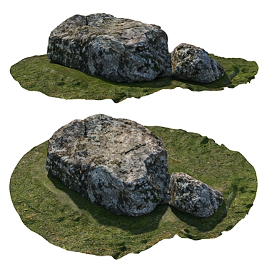 Landscape Stone Set with Textures 3D model image 1 