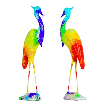  Elegant Heron Sculpture Collection 3D model image 1 