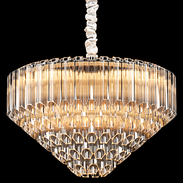 Crystal Cascade Chandelier AURORA LUX 3D model image 1 