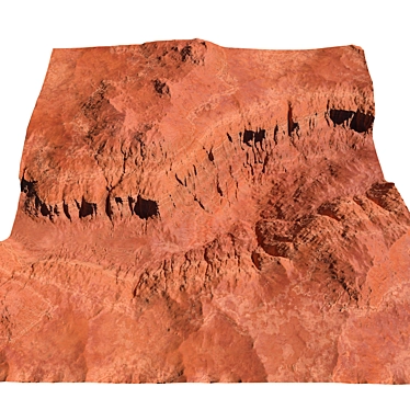 Canyon Terrain 8K Topology FBX 3D model image 1 