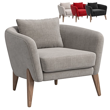 Modern Delray Armchair 2014 Model 3D model image 1 