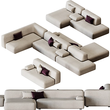 Modular Lema Cloud Sofa 3D model image 1 