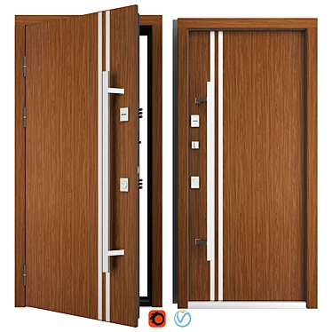 Aluminum Entry Door Nova_011 (WISNIOWSKI) 3D model image 1 