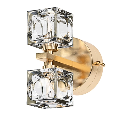 Elegant Metal Wall Sconce 3D model image 1 