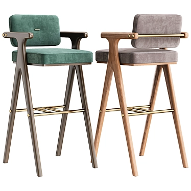 Modern Millimeter Darla Bar Chair 3D model image 1 