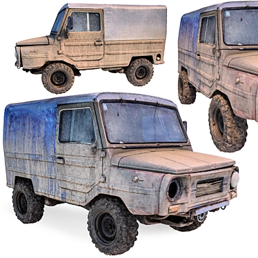 Vintage Off-Road SUV LuAZ 3D model image 1 