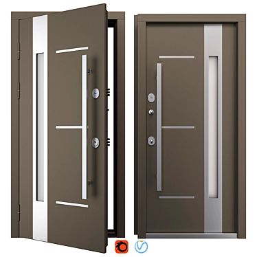 Aluminum Entry Door Nova_007 (WISNIOWSKI) 3D model image 1 