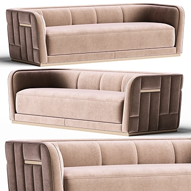 Stylish 4-Seater Phantom Sofa 3D model image 1 
