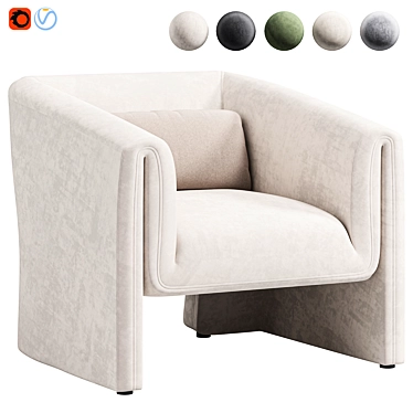 Norwood Upholstered Armchair: Modern Comfort 3D model image 1 