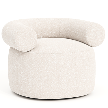 Plush Comfort Armchair 3D Model 3D model image 1 