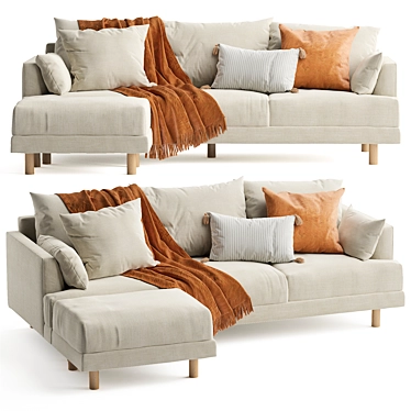 Elegant Bungalow Premium Sofa Set 3D model image 1 