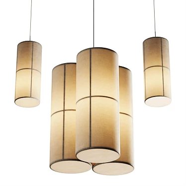 Modern Glass Pendant Lamp 3D model image 1 