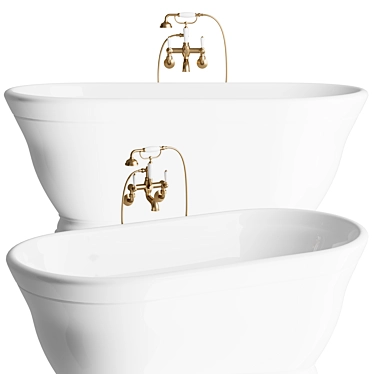 AURORA WHITE Soaking Tub 3D model image 1 