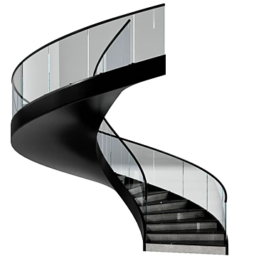 Sleek Staircase 3D Model 3D model image 1 