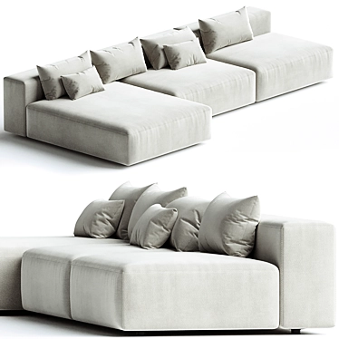 Elegant Modular Sofa Design 3D model image 1 