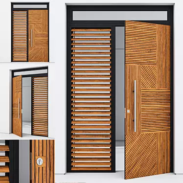 Modern Aluminium Door Model 186 3D model image 1 