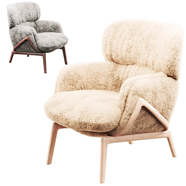 Elysia Lounge Chair Curly Sheepskin